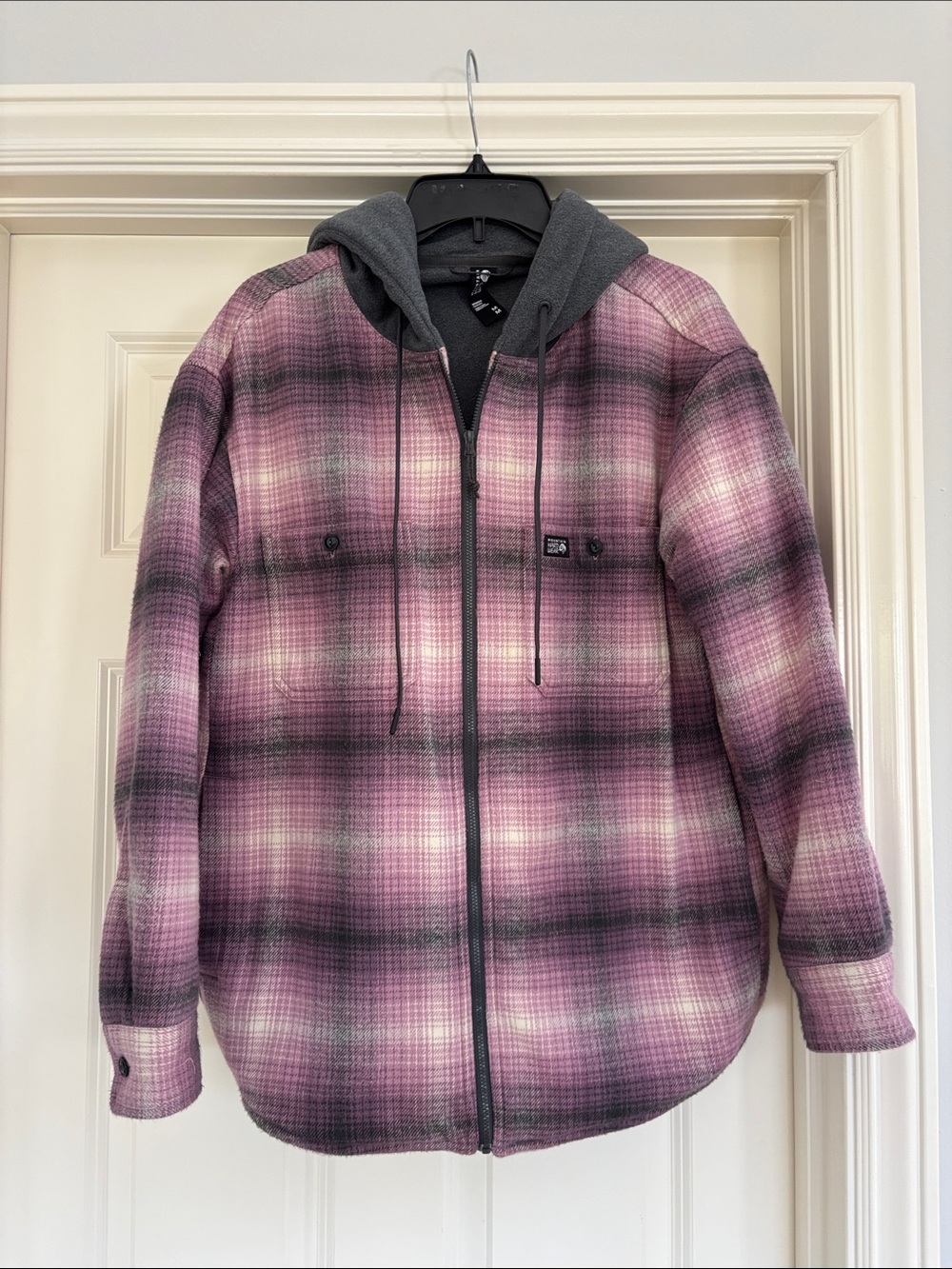 Mountain Hardwear Purple Plaid Hooded Zip Jacket